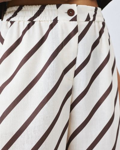Striped women's wide-leg trousers - elegant comfort ACCESS FASHION (SKU) 5106