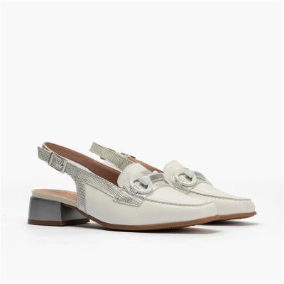 White elegant women's mid-heeled sandal - style and comfort!PITILLOS (SKU)11151
