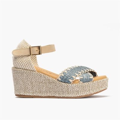 Blue platform espadrilles - elegance and comfort!PITILLOS (SKU)11274