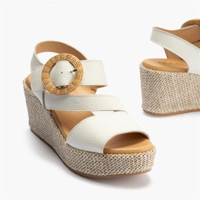 White platform espadrilles - elegance and comfort!PITILLOS (SKU)11271