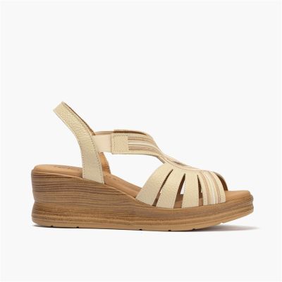 Beige platform sandals - elegant and comfortable!PITILLOS (SKU)11053