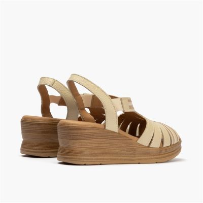 Beige platform sandals - elegant and comfortable!PITILLOS (SKU)11053