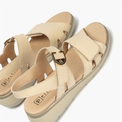 Cream women's sandals - elegant and comfortable for every day!PITILLOS (SKU)20311