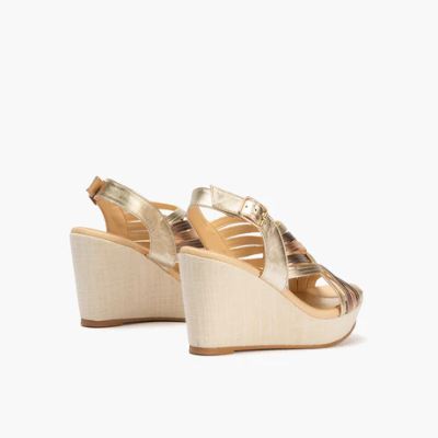 Golden platform sandals - style and comfort!PITILLOS (SKU)30205