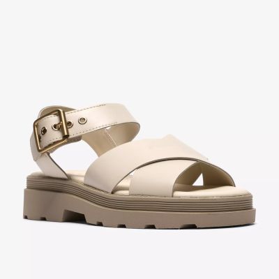 Cream Women's Sandals - Everyday Comfort!CLARKS (SKU)26186092