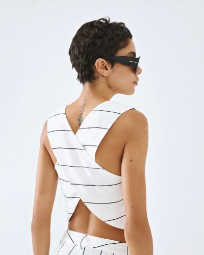 Short Women's Vest with Cross Back - Stylish and Comfortable ACCESS FASHION (SKU) 2179