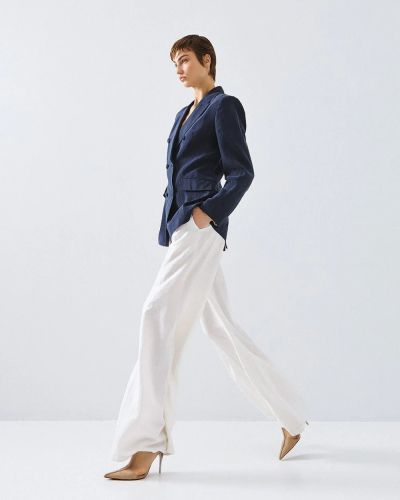 Elegant jacket, ink blue, satin sheen ACCESS FASHION (SKU) 1059
