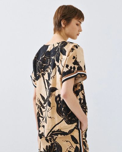 Floral short sleeve blouse - elegant and stylish ACCESS FASHION (SKU) 2151