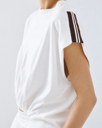 Asymmetric Women's Blouse with Short Sleeves ACCESS FASHION (SKU) 2107