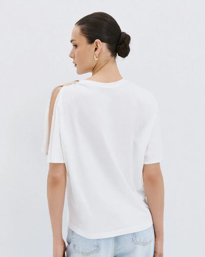 Short-sleeved blouse with metallic accent ACCESS FASHION (SKU) 2204