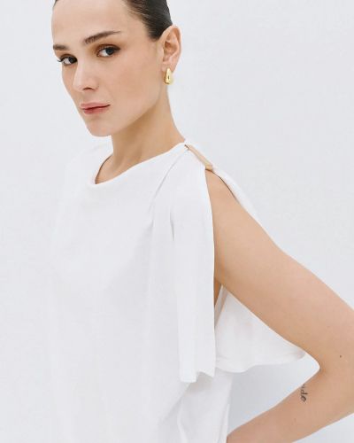 Short-sleeved blouse with metallic accent ACCESS FASHION (SKU) 2204