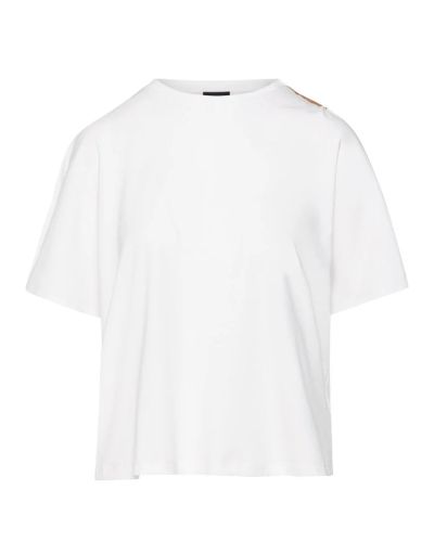 Short-sleeved blouse with metallic accent ACCESS FASHION (SKU) 2204