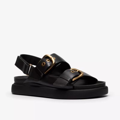 Women's Black Classic Sandal - Casual Comfort with Stylish Design.CLARKS (SKU)26185807