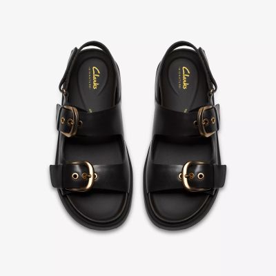 Women's Black Classic Sandal - Casual Comfort with Stylish Design.CLARKS (SKU)26185807