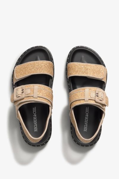 RAVEL Women's Brown Genuine Leather Casual Sandals - Style and Comfort.REGARDE LE CIEL (SKU)MARTHA02