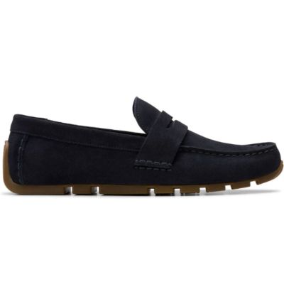 Мъжка класическа мокасина от тъмносин велур – елегантна и удобна!CLARKS (SKU)26184514