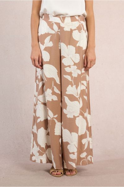 Women's trousers with floral print made of viscose - elegant and comfortable MOLLY BRACKEN (SKU) LA1864EE