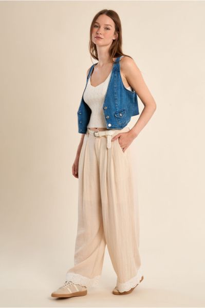 Women's viscose trousers - luxurious, comfortable and stylish MOLLY BRACKEN (SKU) TF140EP