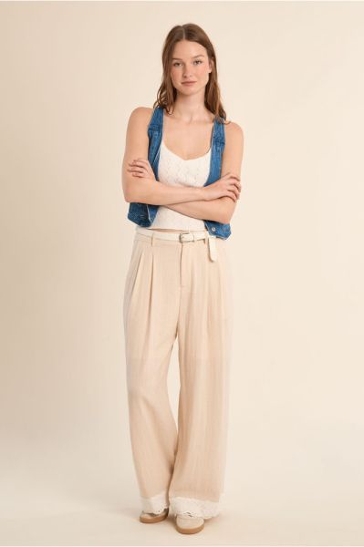 Women's viscose trousers - luxurious, comfortable and stylish MOLLY BRACKEN (SKU) TF140EP