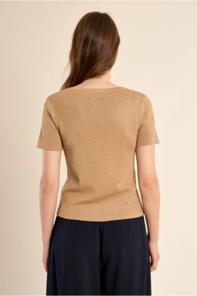 Women's short-sleeved blouse made of fine viscose knit MOLLY BRACKEN (SKU) LA1967EP