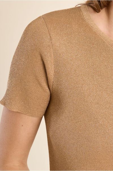Women's short-sleeved blouse made of fine viscose knit MOLLY BRACKEN (SKU) LA1967EP