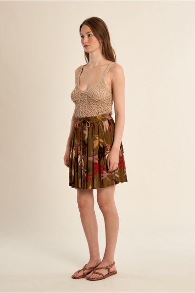 Women's short pleated skirt - style, comfort and freshness MOLLY BRACKEN (SKU) T2210EE
