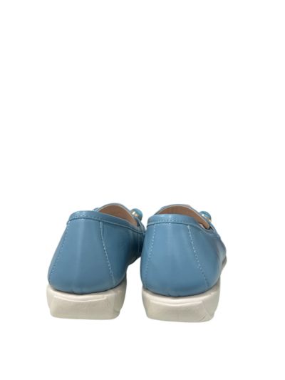 Women's casual shoes made of genuine leather in navy blue for style and comfort.RELAX ANATOMIC (SKU)1724