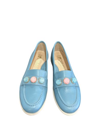 Women's casual shoes made of genuine leather in navy blue for style and comfort.RELAX ANATOMIC (SKU)1724