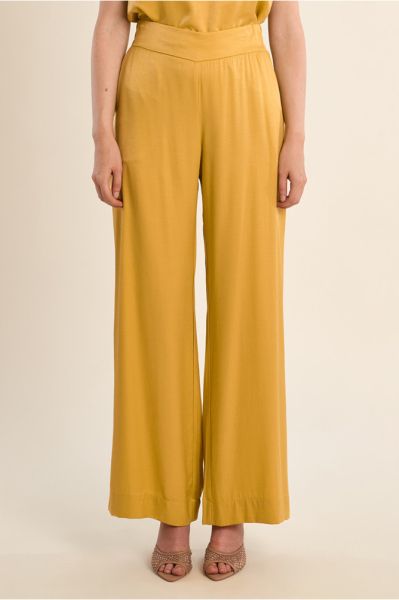 Stylish Women's Cotton Satin Trousers - Elegance and Comfort MOLLY BRACKEN (SKU) LA1899EP