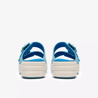 Women's slippers with a light platform in blue - elastic and comfortable CLARKS (SKU)26187009