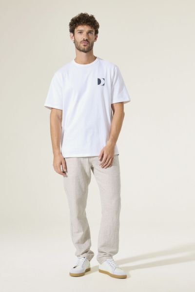 Men's white t-shirt with attractive print on the back GARCIA (SKU) P2612O1