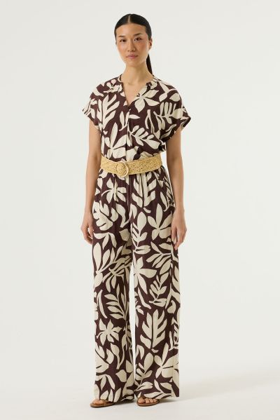 Women's viscose trousers with high elastic waist GARCIA (SKU) P260310