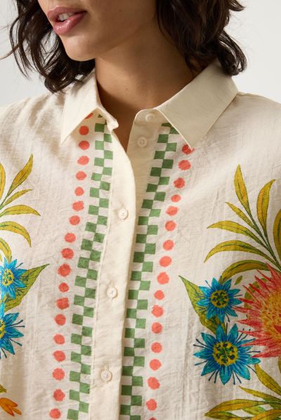 Women's short-sleeved viscose shirt - summer freshness GARCIA (SKU) Q260029