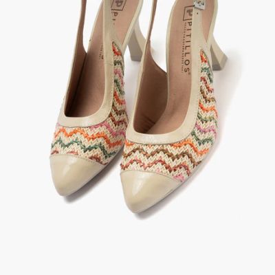 Women's thin heel sandal with multicolor - elegant and comfortable PITILLOS (SKU)11195