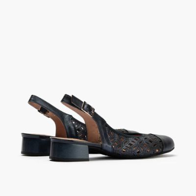 Women's indigo sandals with low heels - Elegant, comfortable for summer. PITILLOS (SKU)11121