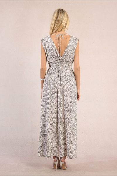 Women's dress with leopard print - elegant and stylish MOLLY BRACKEN N301EE