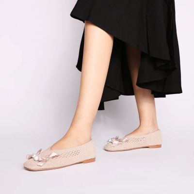Cream women's ballerinas - Elegant, comfortable and stylish for every day TOSCA BLU (SKU)2613S134