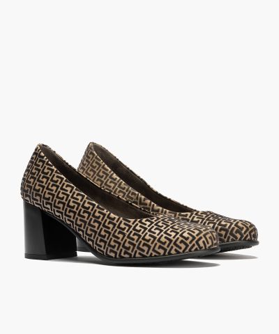 Women's Elegant High Heel Shoes with Modern Colorful Shapes!!!PITILLOS (SKU)11655