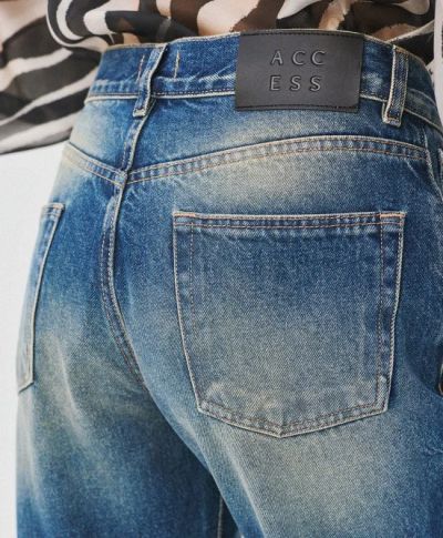 Дамски дънки с прав крачол, висока талия - Класически и удобни  ACCESS FASHION (SKU)64-5303