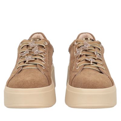 Women's Stylish Beige Sneakers with Modern Design and Elegant Butterfly Elements TOSCA BLU (SKU)2603S044