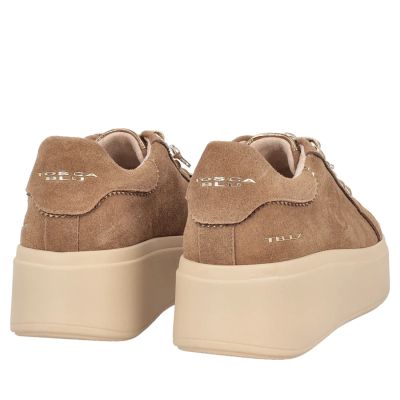 Women's Stylish Beige Sneakers with Modern Design and Elegant Butterfly Elements TOSCA BLU (SKU)2603S044