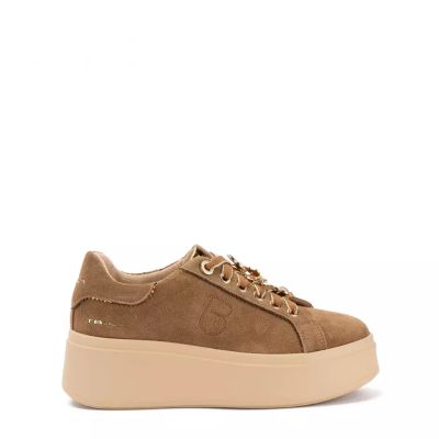 Women's Stylish Beige Sneakers with Modern Design and Elegant Butterfly Elements TOSCA BLU (SKU)2603S044