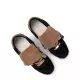 Modern and comfortable women's black sneakers with fur!TOSCA BLU (SKU)2604S064