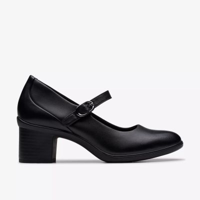 Women's Black Mid-Heel Shoes with Strap – Style and Comfort for Every Day!!! CLARKS (SKU) 26182996