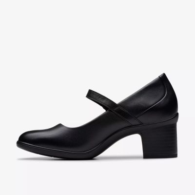 Women's Black Mid-Heel Shoes with Strap – Style and Comfort for Every Day!!! CLARKS (SKU) 26182996