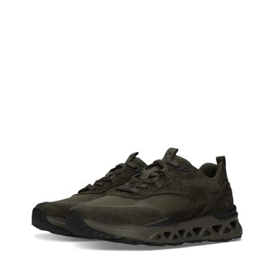 Women's green suede sneaker – elegant, comfortable, with a modern design. SALAMANDER (SKU) ARR02