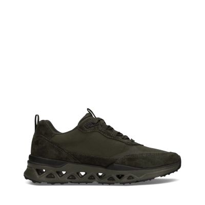 Women's green suede sneaker – elegant, comfortable, with a modern design. SALAMANDER (SKU) ARR02