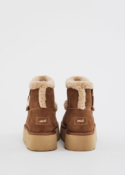 Women's casual suede ankle boots – light brown GAUDI (SKU) V6465481