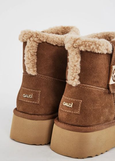 Women's casual suede ankle boots – light brown GAUDI (SKU) V6465481