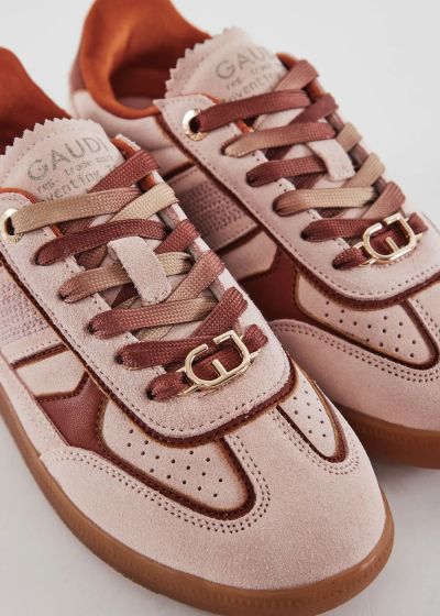 Women's pink suede sneakers – urban style and comfort GAUDI (SKU) V6465640